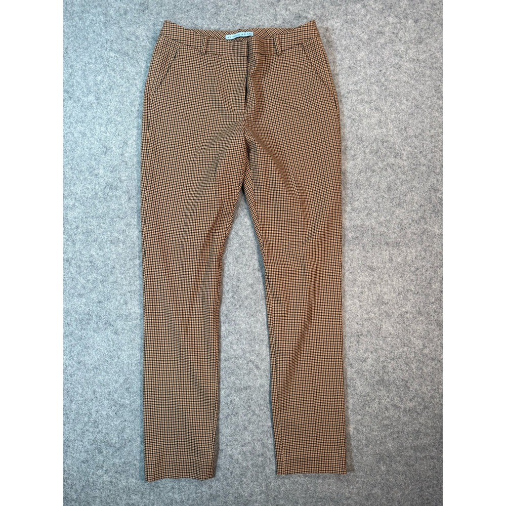 Antonio Melani Brown Houndstooth Slim Ankle Pants Size 4‎ NEW